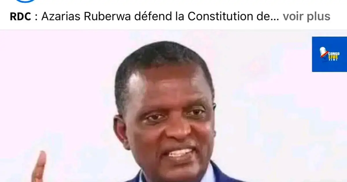 Constitution en RDC : Azarias Ruberwa lance un avertissement solennel à Félix Tshisekedi
