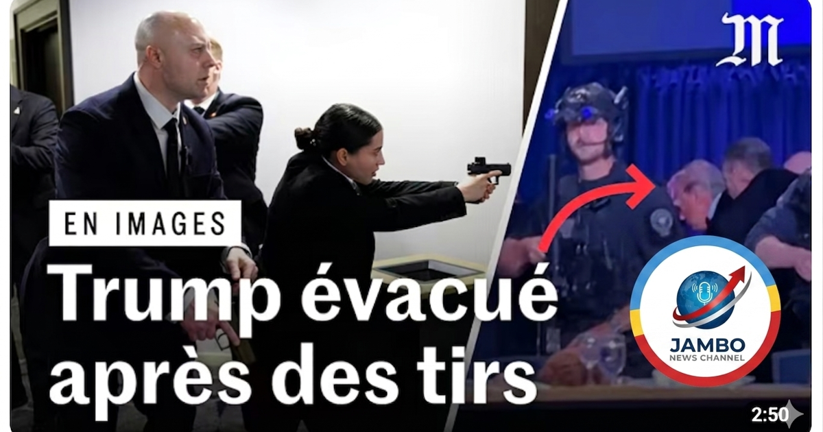Les images videos de Donald Trump évacué après des tirs au gala de la presse